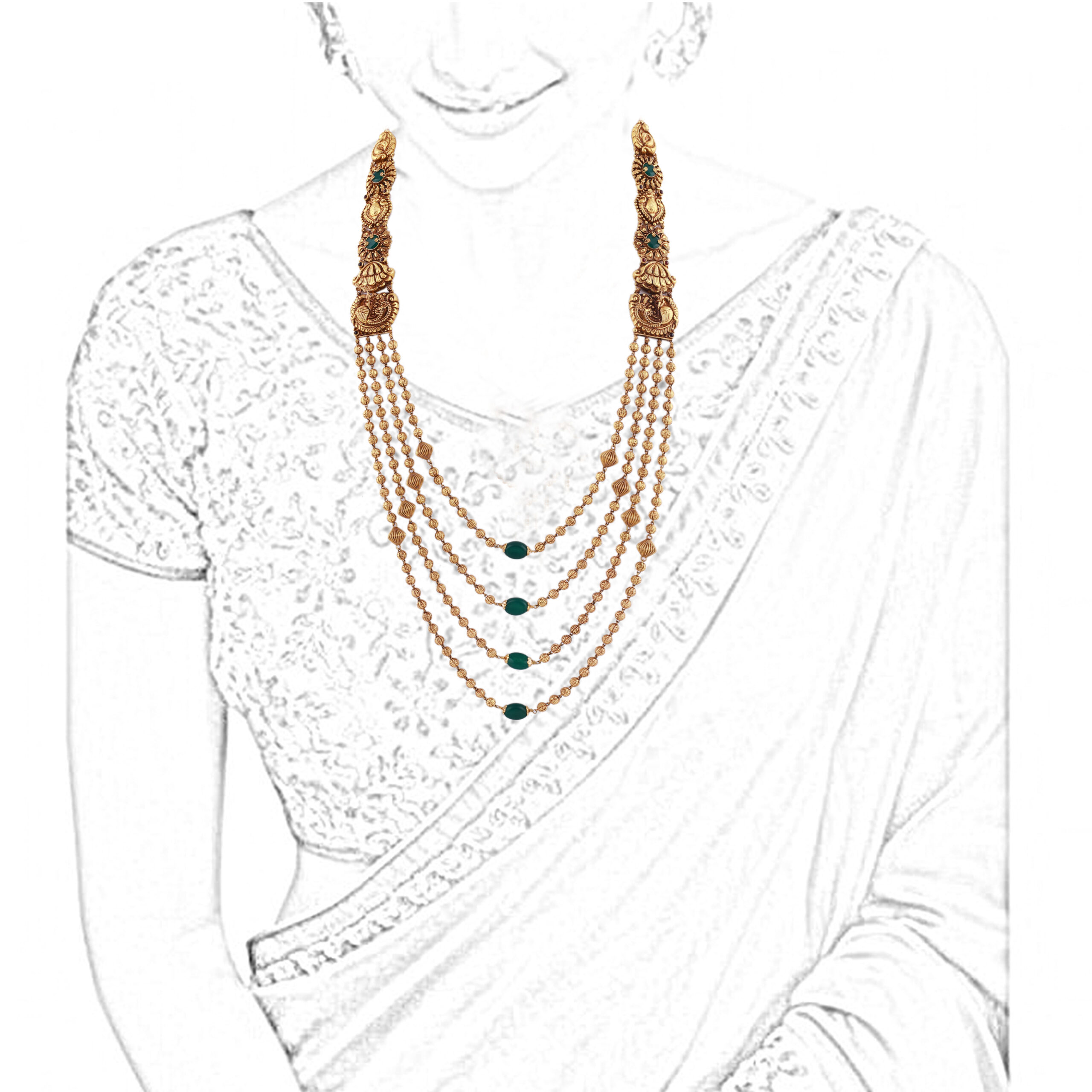 Ornate Necklace Design Sketch